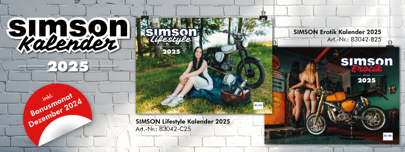 Simson Kalender 2025 - endlich verfügbar