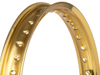 Alufelge 1,60x16 - 36 Loch - gold eloxiert und poliert  S50, S51, Schwalbe KR51/2 KR51/1