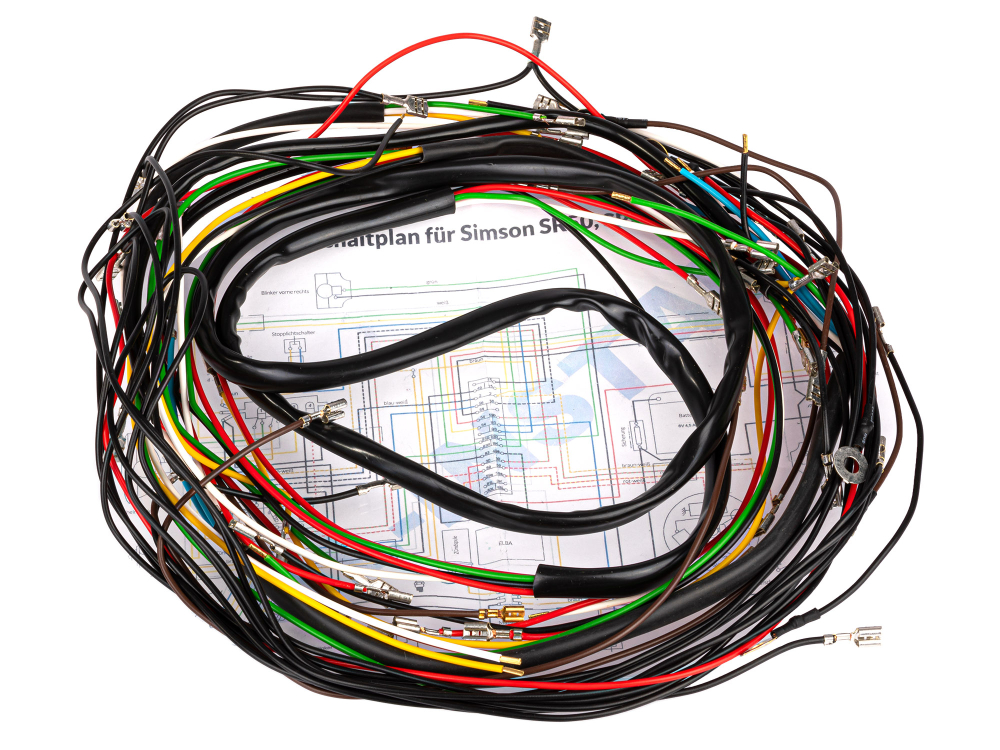 Kabelbaum F R Simson Sr Sr Mit Farbigen Schaltplan