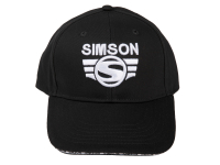 Basecap curved schwarz - mit SIMSON-3D-Logo in silber