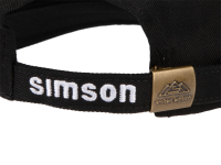 Basecap curved schwarz - mit SIMSON-3D-Logo in silber