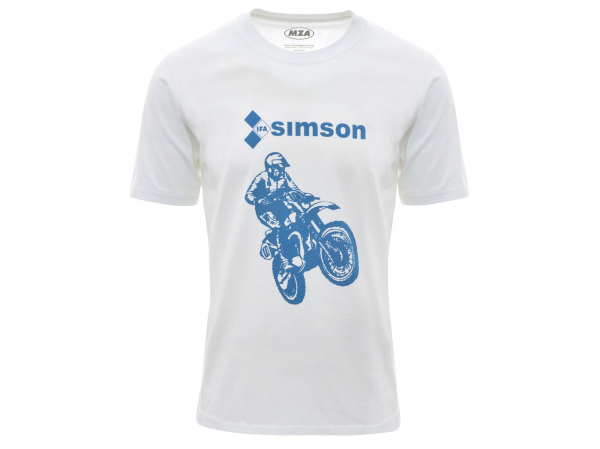 T-Shirt Farbe: weiß - Motiv: SIMSON Cross - 100% Baumwolle