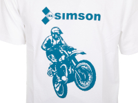 T-Shirt Farbe: weiß - Motiv: SIMSON Cross - 100% Baumwolle