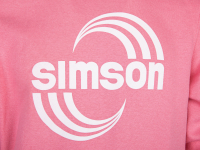 Hoodie , Kapuzenpullover - mit Känguru-Tasche Farbe: rosa - Motiv: SIMSON Cross S