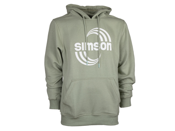 Hoodie , Kapuzenpullover - mit Känguru-Tasche Farbe: salbei - Motiv: SIMSON Cross L