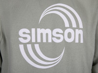 Hoodie , Kapuzenpullover - mit Känguru-Tasche Farbe: salbei - Motiv: SIMSON Cross L