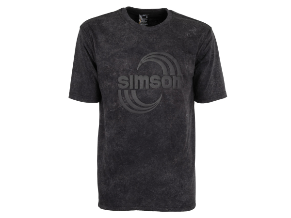 T-Shirt Acid Wash Farbe: schwarz - Motiv: 3D SIMSON