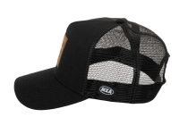 Truckercap curved, Farbe: schwarz, Motiv: SIMSON - Lederpatch