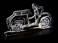 Simson Schwalbe Tischlampe mit Acrylglas